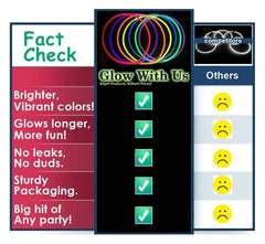 Glow With Us party ideas glow sticks create vibrant ambiance for events.