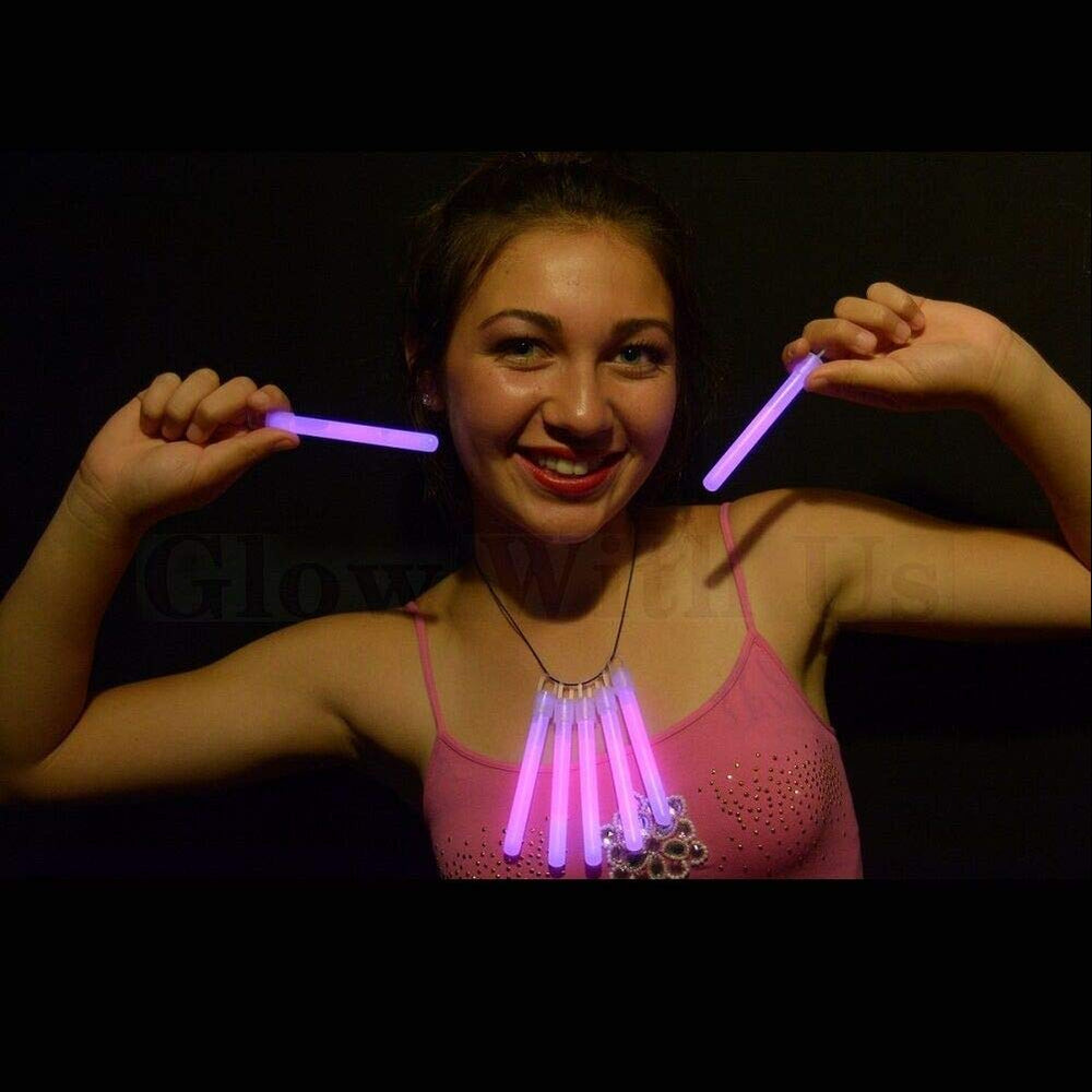 Glow With Us pink 4-inch glow sticks ambient glow setup for night events and celebrations