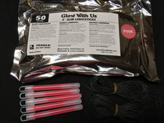 Glow With Us pink 4-inch glow sticks party decor ideal for vibrant color accents