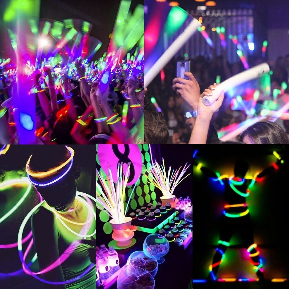 Glow With Us glow sticks at weddings and festivals create colorful ambiance