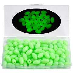 Glow fishing beads white color 10x18mm