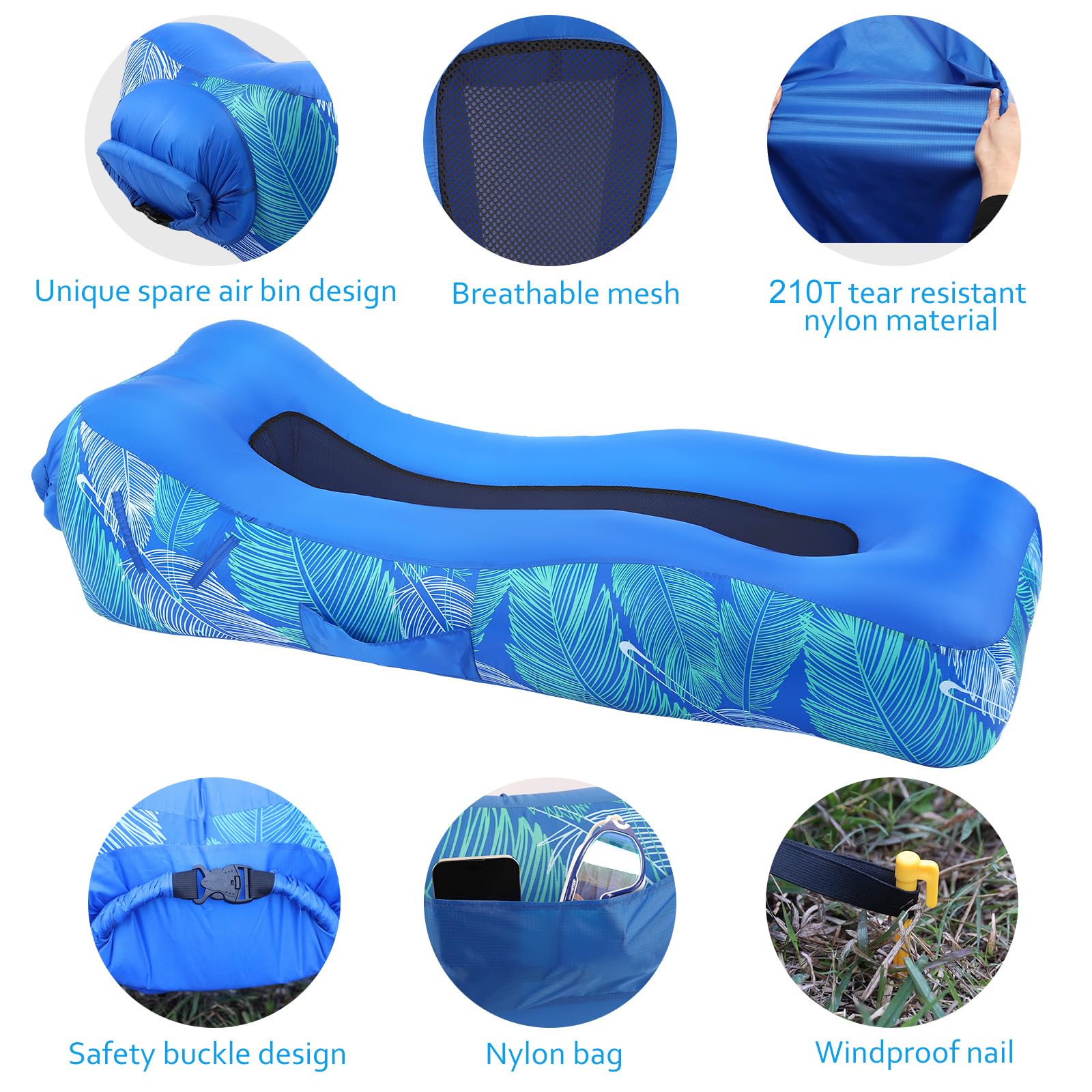 Glowsky lounge highlights breathable center mesh for comfort