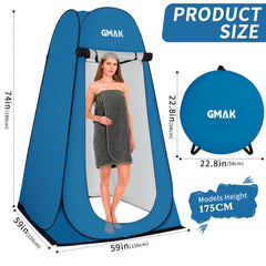 GMAK blue tent with steel frame demonstrates durable outdoor shelter