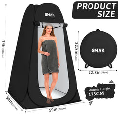 GMAK privacy tent UV shield blocks sun while you get ready outdoors.