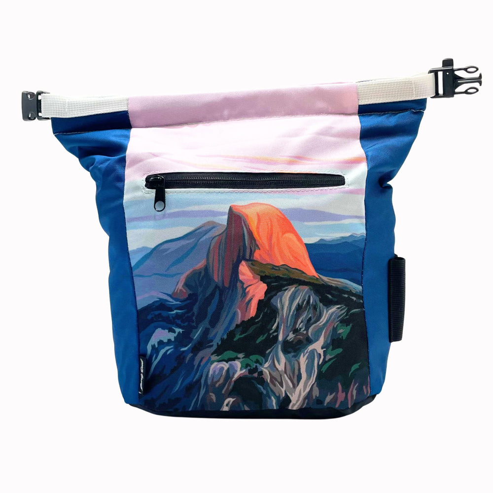 Gnarly Dood Yosemite chalk bucket pockets ready to store keys, tape, snacks, or phone