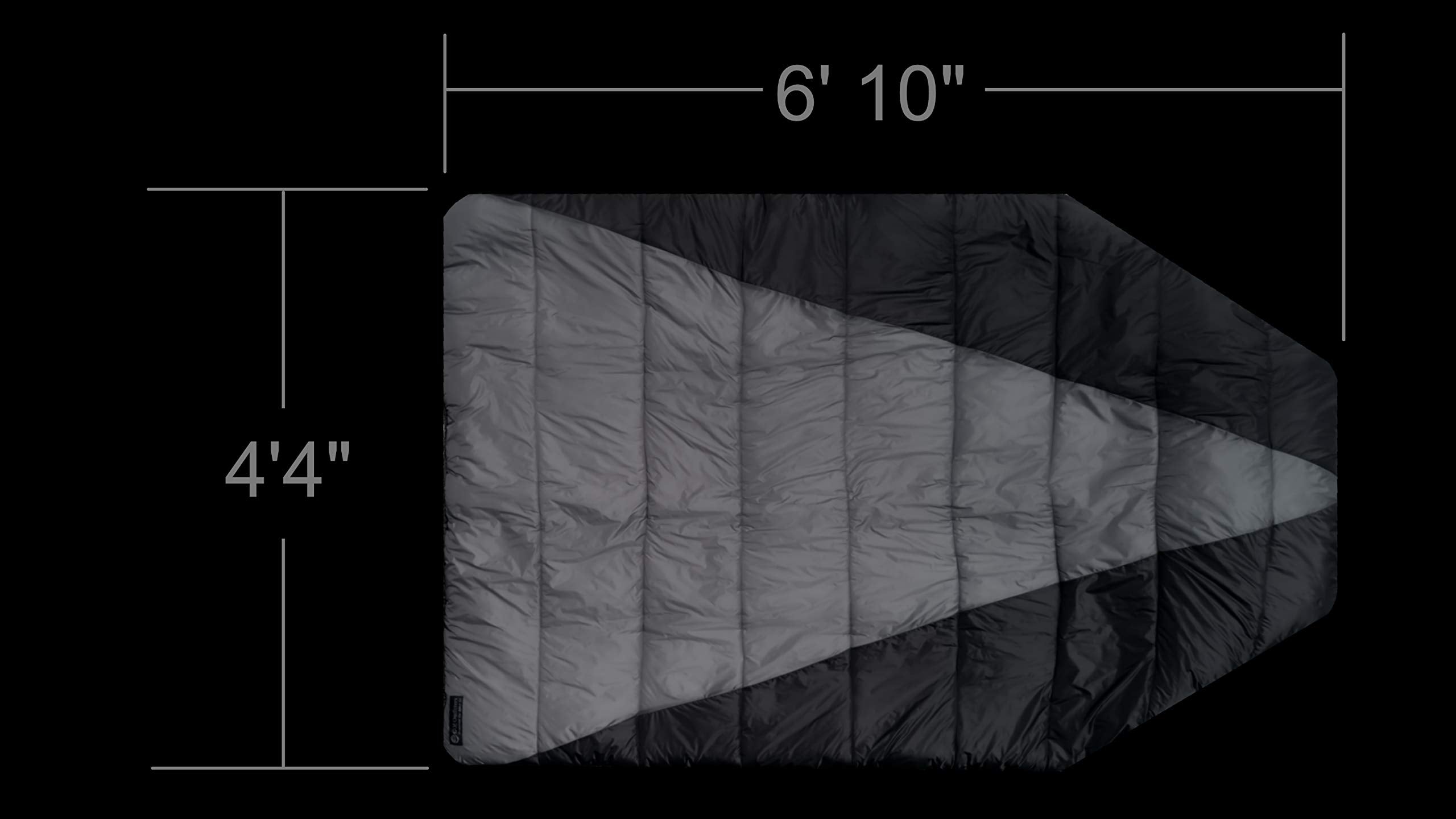 Go Outfitters hammock setup with the top quilt demonstrates hammock warmth