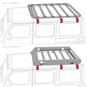 Go Rhino SRM mounting kit demonstrates no drilling required on install.