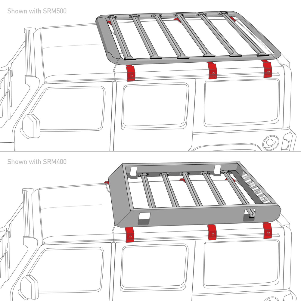 Go Rhino SRM mounting kit demonstrates no drilling required on install.