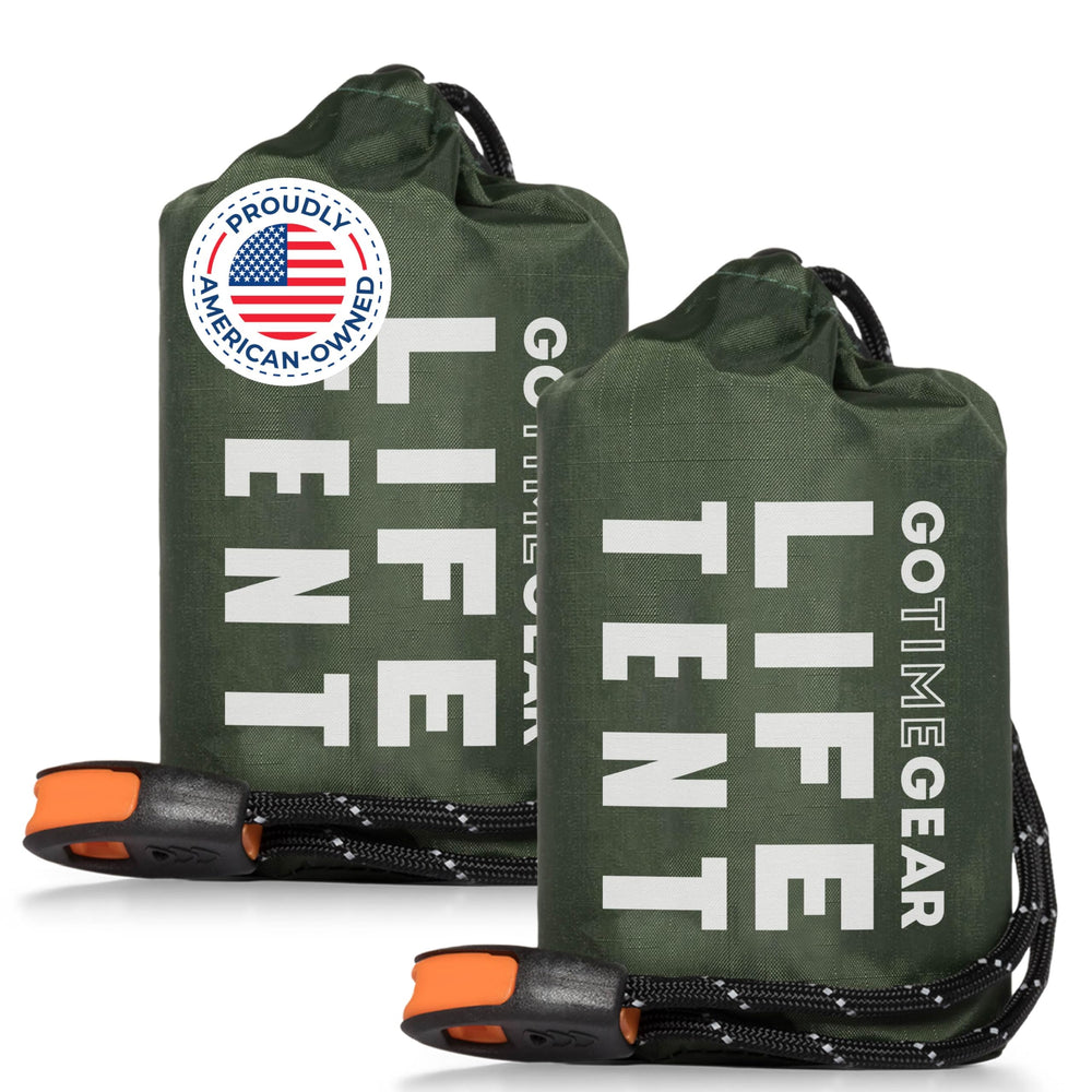 Go Time Gear Survival Tent heat retention keeps you warmer on cold hikes.