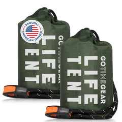 Go Time Gear Survival Tent heat retention keeps you warmer on cold hikes.