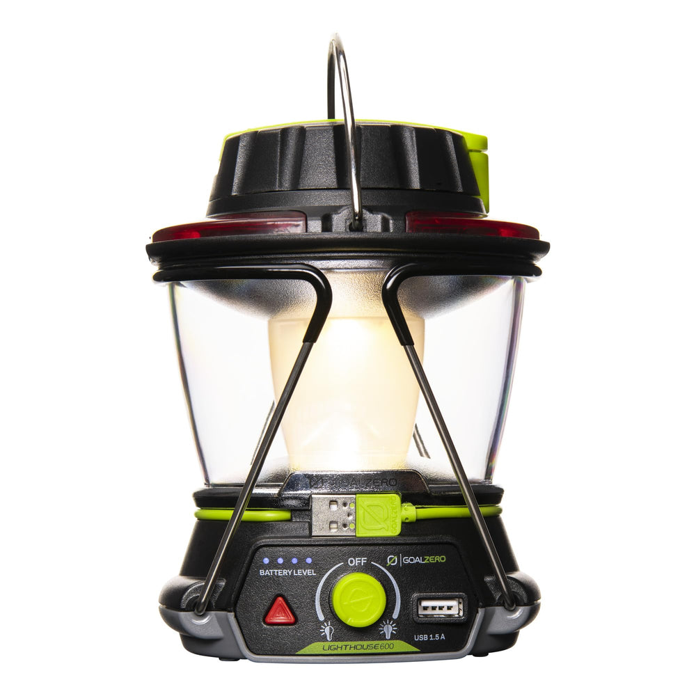 Goal Zero Lighthouse 600 5200 mAh battery keeps devices ready.