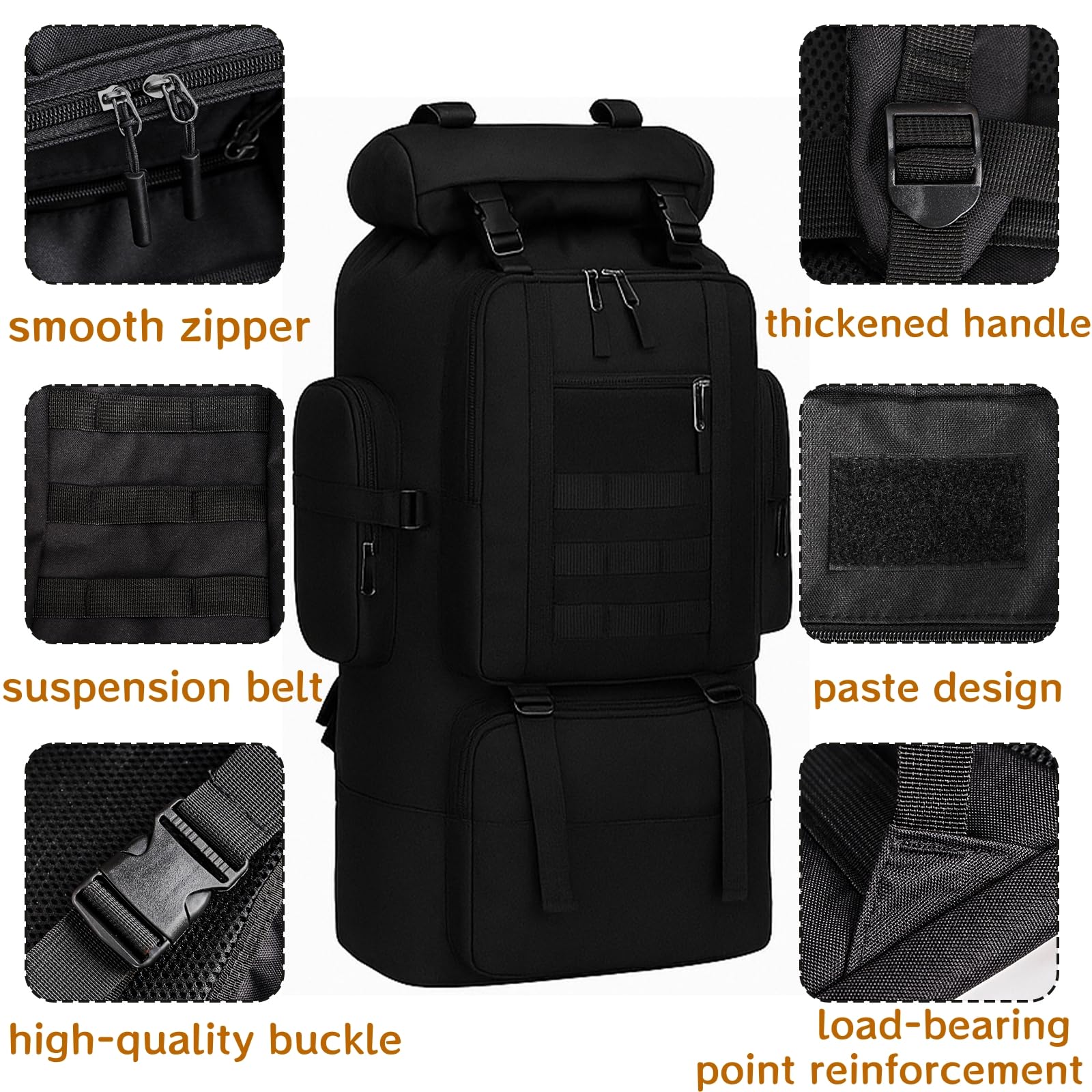 Goaste 100L backpack durable 600D Oxford fabric built for outdoor use.