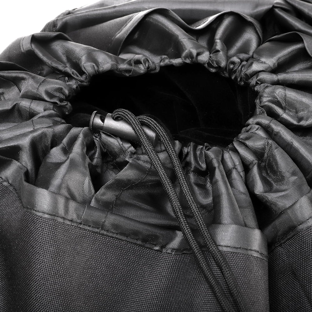 Goaste 100L backpack hiking in wilderness showcases rugged versatility.
