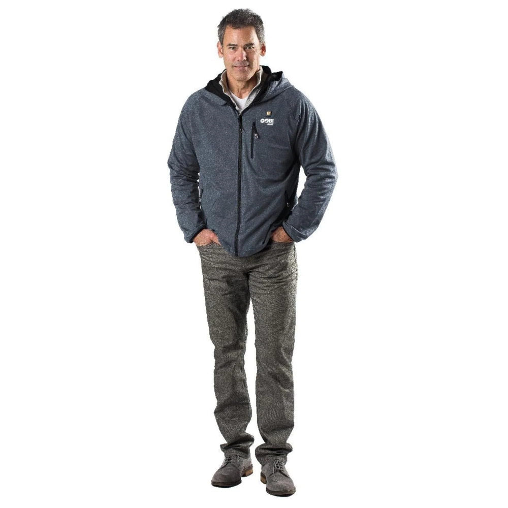 Gobi Heat Apex Tech Hoodie back view showing large back heating panel for sustained heat