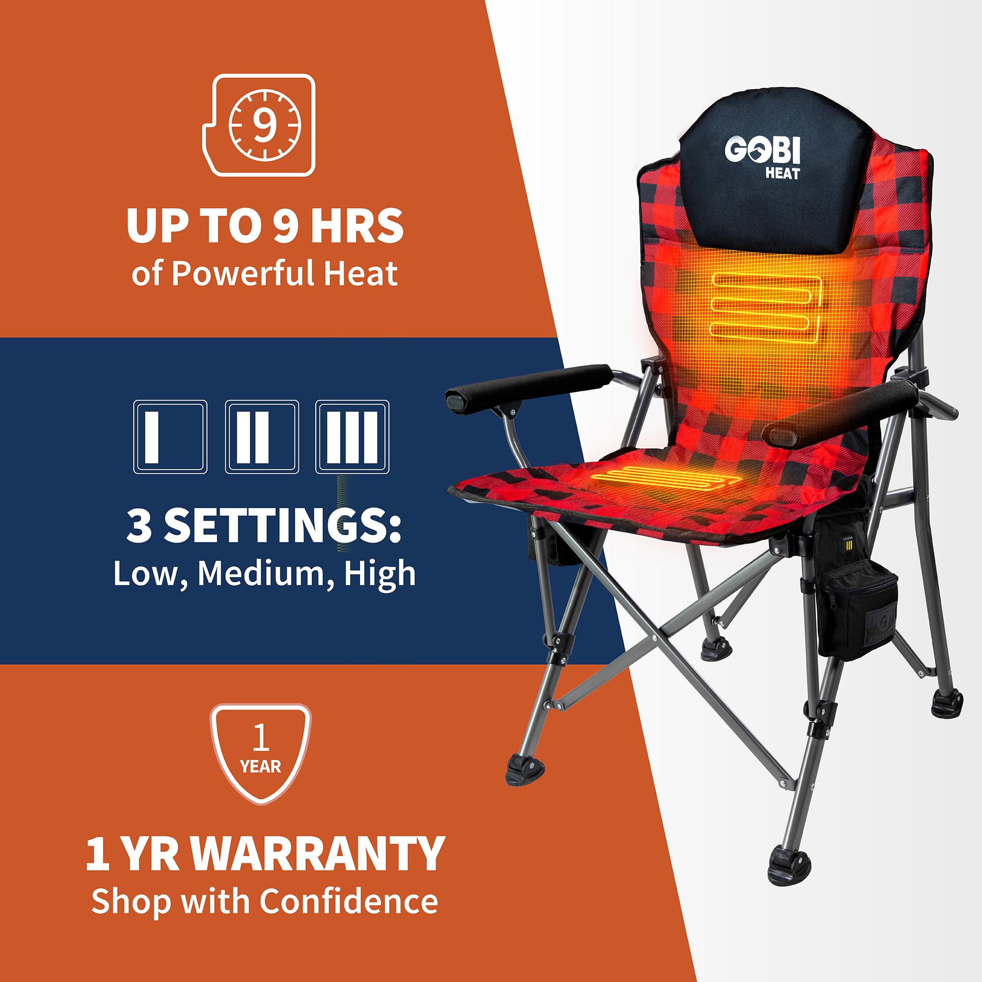 Gobi Heat Terrain Chair cup holder convenient for drinks on camping trips