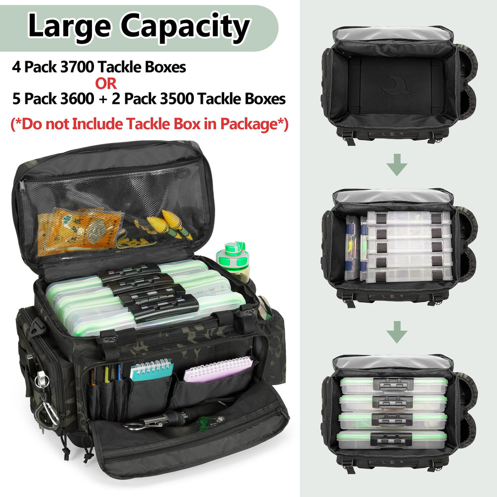 GOBUROS durable nylon material with front pockets for quick access.
