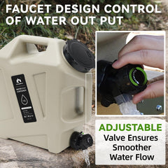 GoCampDirect water container with leak-proof spigot and seals for spill-safe outdoor use