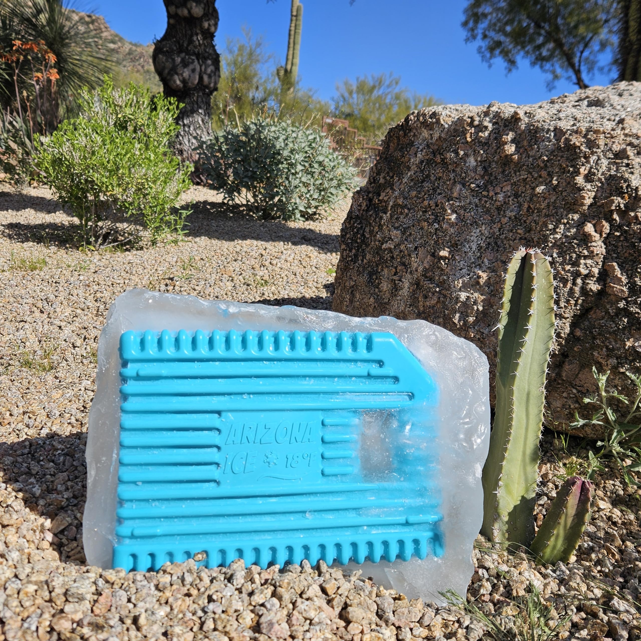 GoCJ Arizona Ice large ice pack in cooler fit shows snug compatibility for big setups.