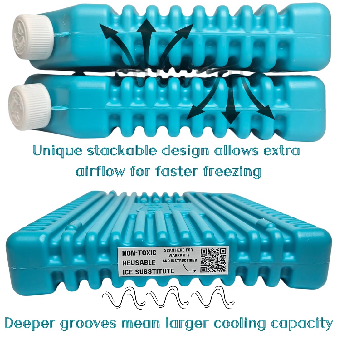 GoCJ Arizona Ice large ice pack two-pack back view emphasizes value and size.