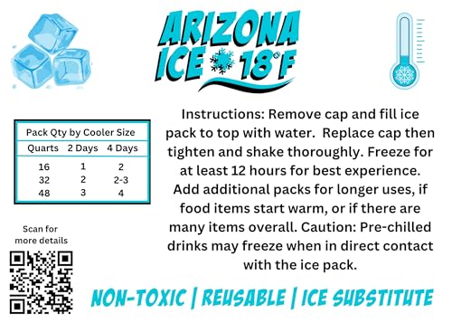 GoCJ Arizona Ice large ice pack water setup highlights simple one-time filling.