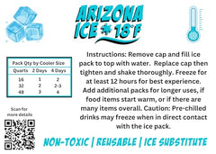 GoCJ Arizona Ice large ice pack water setup highlights simple one-time filling.