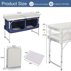 GODECOR table folded compactly saves space in your car trunk