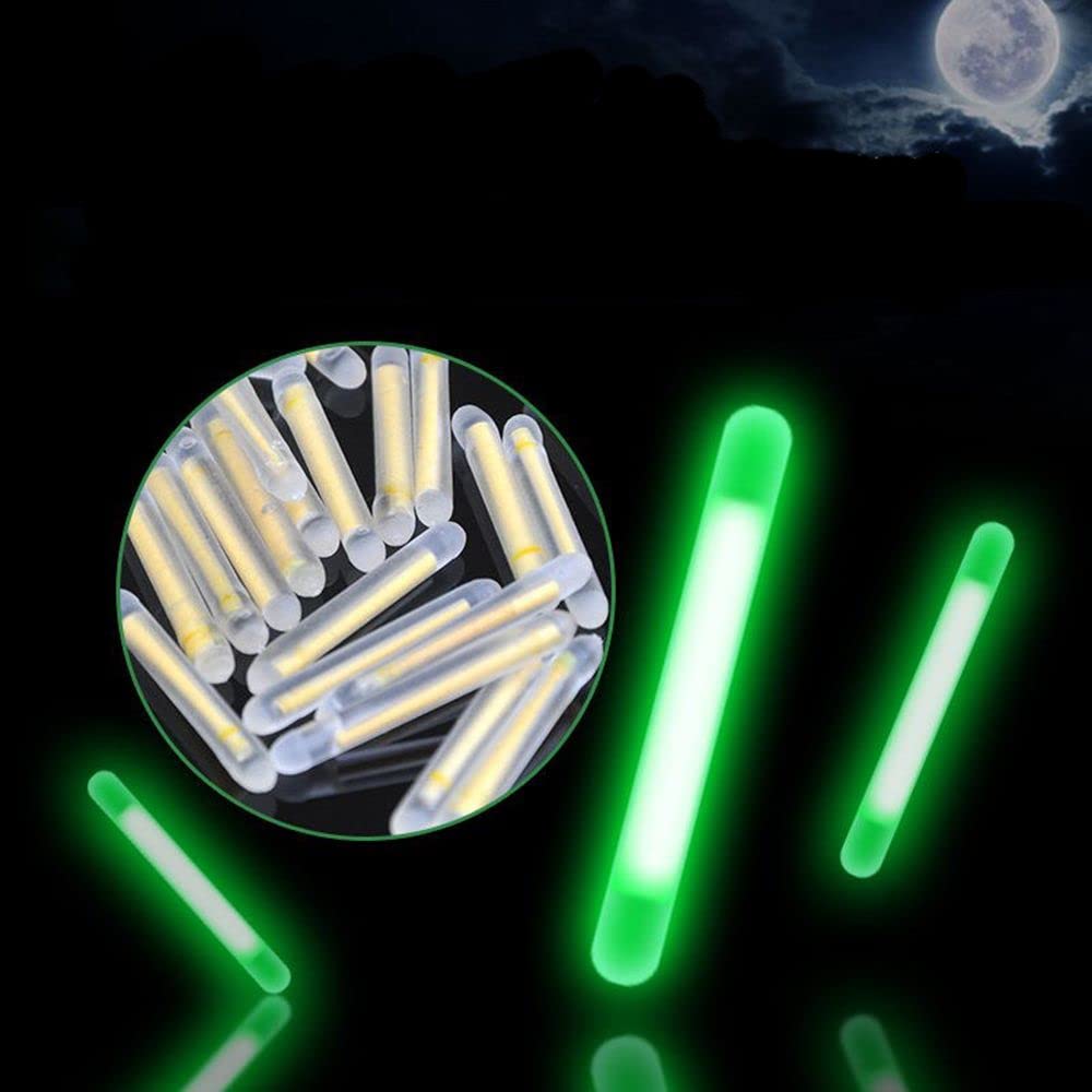 gofidin 100pcs fishing glow light sticks - 4.5mm plastic luminous rod for night fishing