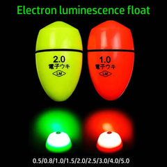 Green luminous night fishing float set for low light