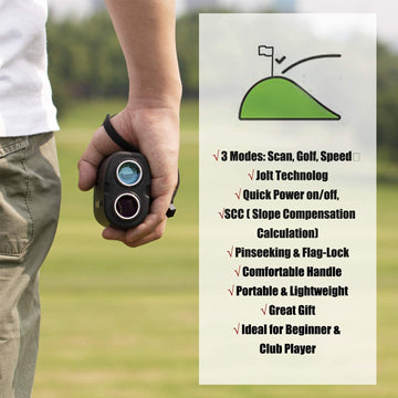 Gogogo Sport Vpro flag-pole distance measure for better course management.