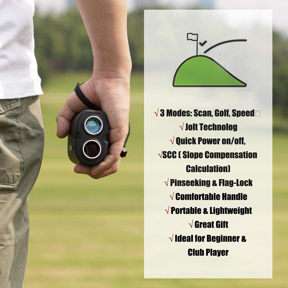Gogogo Sport Vpro flag-pole distance measure for better course management.