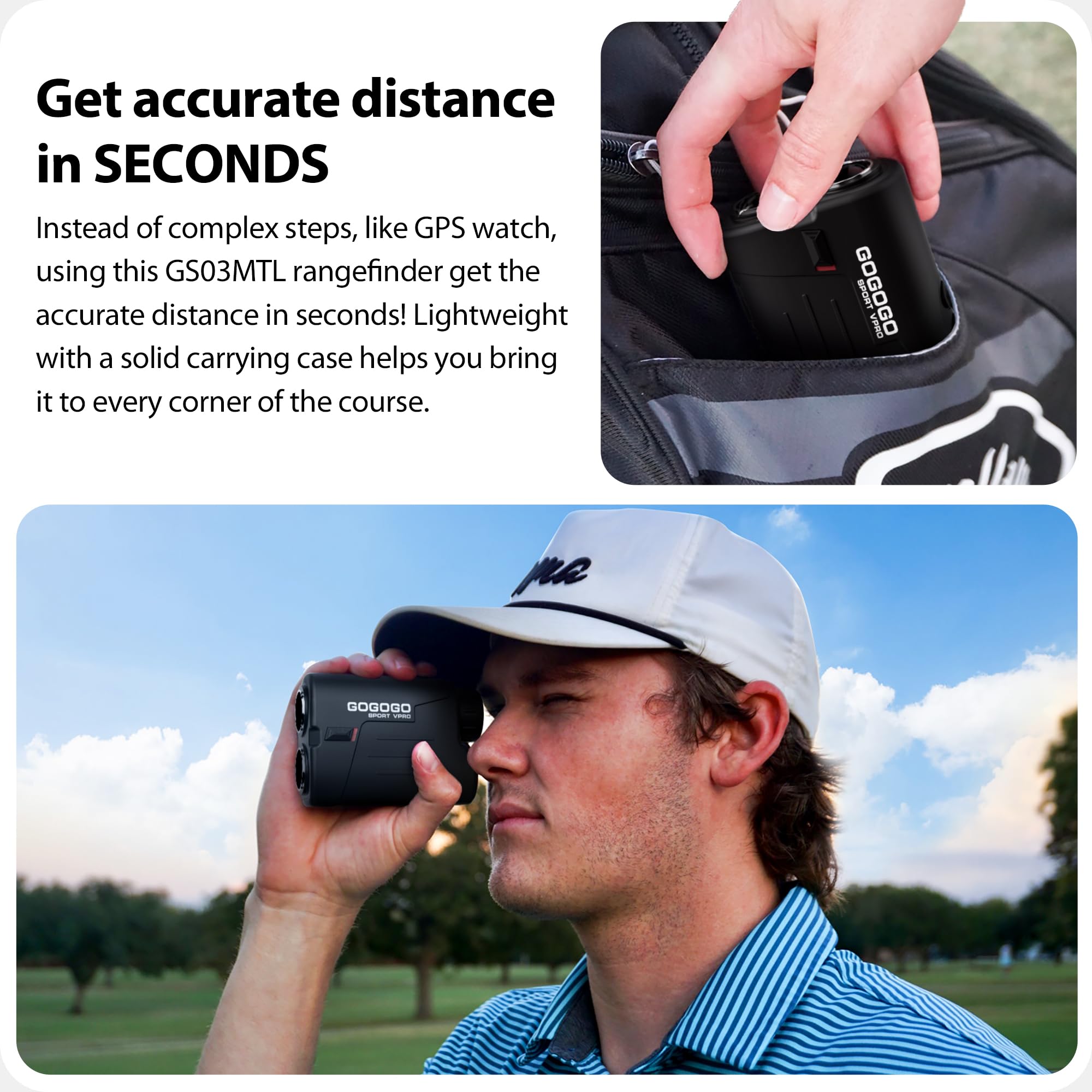 Gogogo Sport Vpro GS03 flag lock up to 300 yards for reliable readings