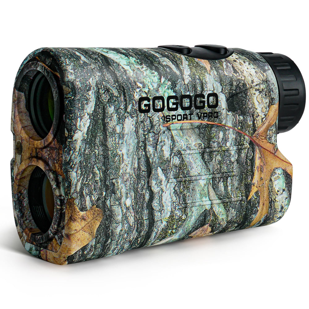 Gogogo Sport Vpro rangefinder camo hunt action shows field use.