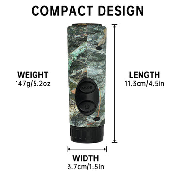 Gogogo Sport Vpro rangefinder camo laser beam illustrating long-range capability.