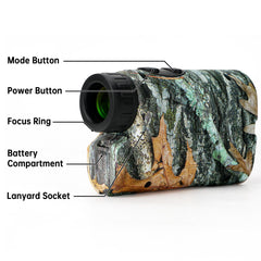 Gogogo Sport Vpro rangefinder camo slope function highlights slope-compensation use for golf.