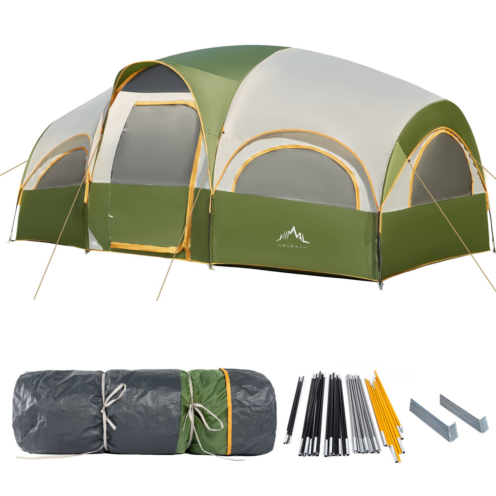 GoHimal 8-person tent with rainfly for weather-ready family camping.