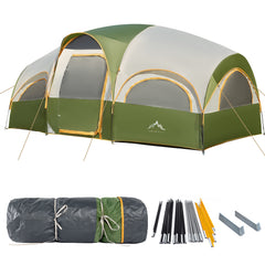 GoHimal 8-person tent with rainfly for weather-ready family camping.