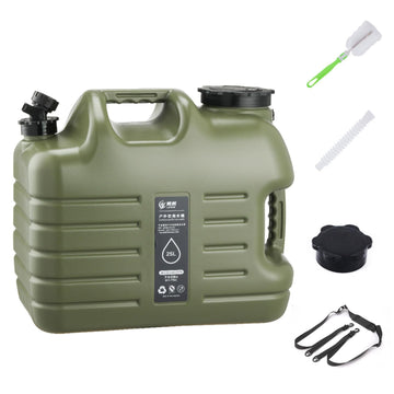 GOIMGN 6.6 gallon water jug with spigot enables controlled water pours on camping trips.