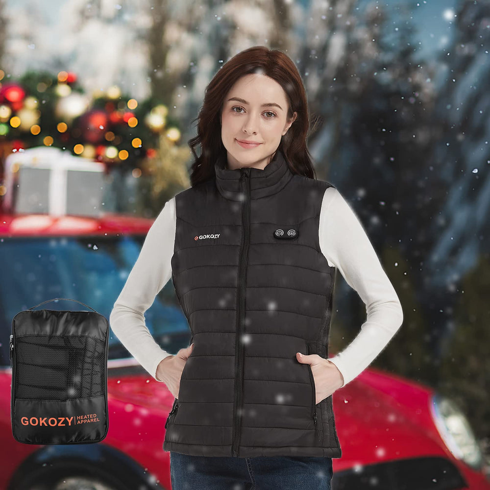 Gokozy heated vest side-zip pocket image demonstrates practical wearability and pocket storage.