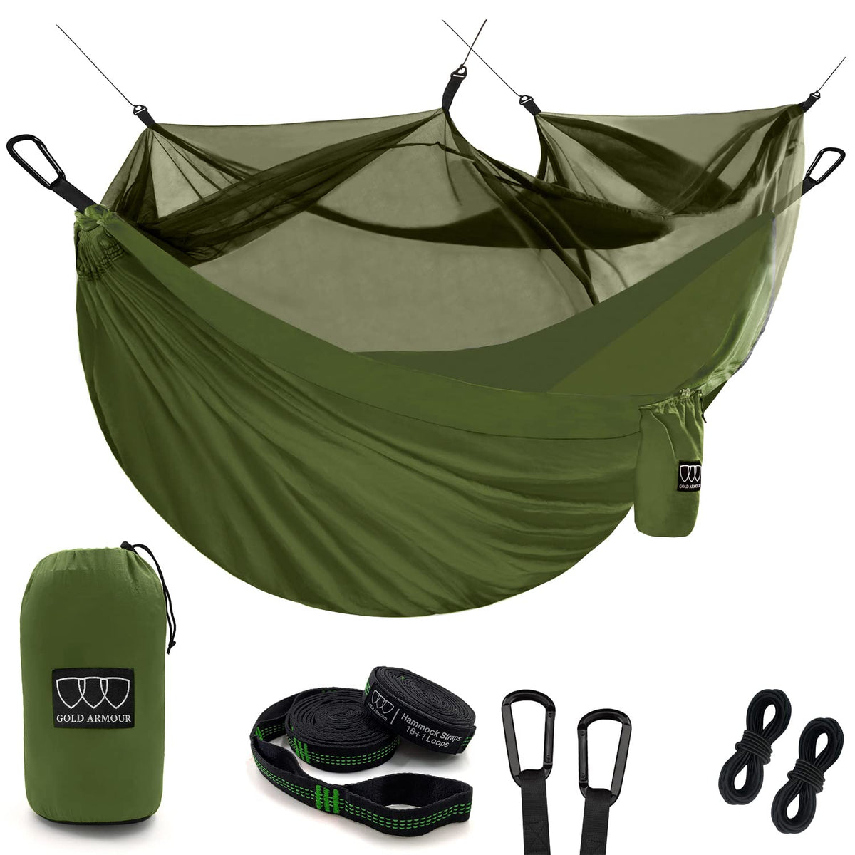 Gold Armour Camping Hammock: durable double hammock for two outdoors.