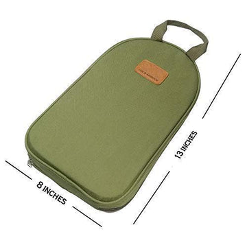 Gold Armour cutting board and utensils provide sturdy outdoor meal prep.