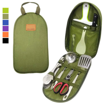 Gold Armour durable woven cotton shell protects utensils from elements.