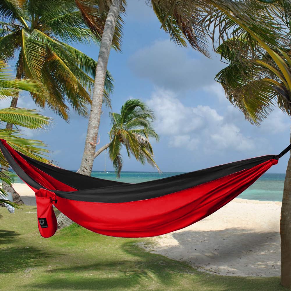 Gold Armour parachute nylon hammock fabric close-up showing soft, durable material.
