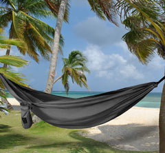 Gold Armour hammock strap detail highlights heavy-duty 1000 lb breaking strength.