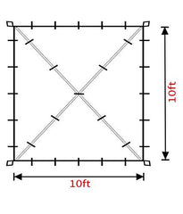 Gold Armour rainfly tarp with 33 tie-down loops for secure anchoring