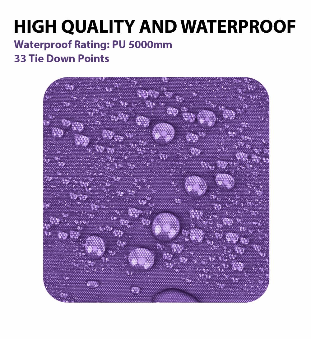 Gold Armour rainfly tarp hammock purple color supports packable shelter for backpackers.