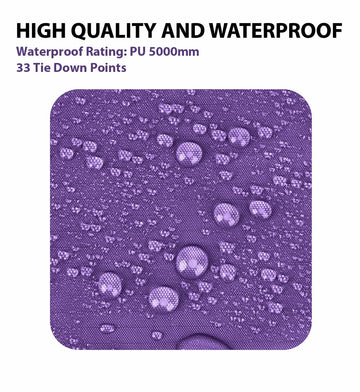 Gold Armour rainfly tarp hammock purple color supports packable shelter for backpackers.