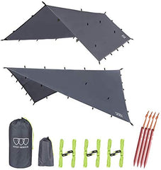 Gold Armour Rain Fly Tarp Hammock setup provides instant shelter for outdoor adventures.