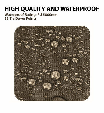 Gold Armour Rainfly Tarp Hammock demonstrates 5,000mm waterproof rating for all-weather protection.