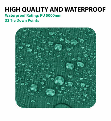 Gold Armour Rain Fly Tarp demonstrates packable-compact design for easy carry.