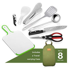 Gold Armour scissors with bottle opener for quick prep on trips.